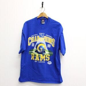 Vintage St Louis Rams Football NFC Champions 1999 T Shirt XL